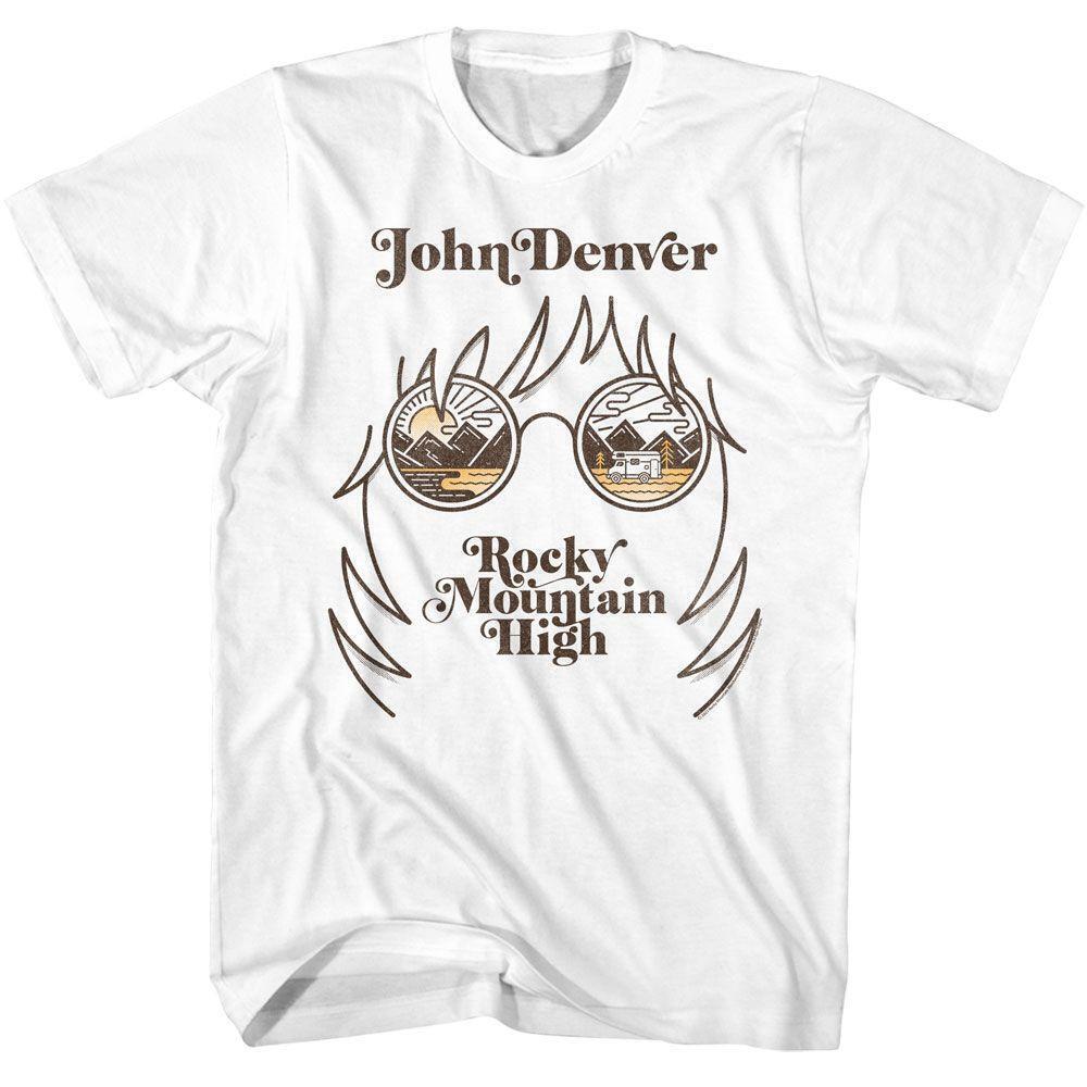 John Denver Landscape Glasses White Adult T Shirt